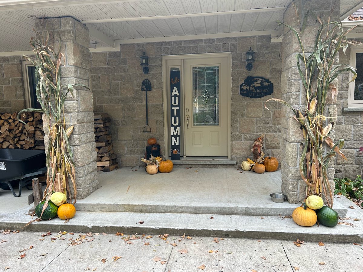 Nothing says fall like pumpkins 🎃 squash, corn stalks &amp; firewood ready for winter Bring it on