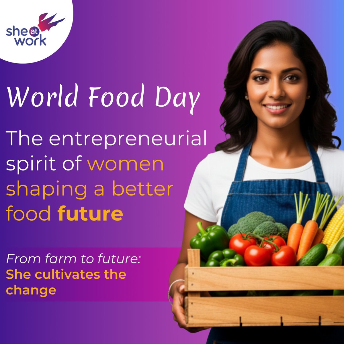 From soil to success 
Women agripreneurs are reshaping food security in a changing world.
This #WorldFoodDay2025, let's #EmpowerHer for a hunger-free future.
Because when women thrive, the world eats better.

#WomenInAgriculture #FoodForFuture 

Read: shorturl.at/z9L8c