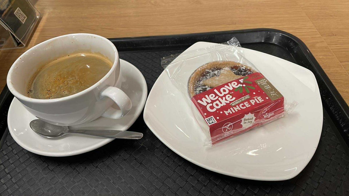 GillianSurgey's tweet image. Short ‘comfort break’ in #Dunelm. This was on offer &amp;amp; it felt rude not to try it, even though I’m fully aware it is only October so technically FAR too early. Very nice pie 🥧, not overly sweet. (NB Baked in Joy; is that a place, person or emotion? )