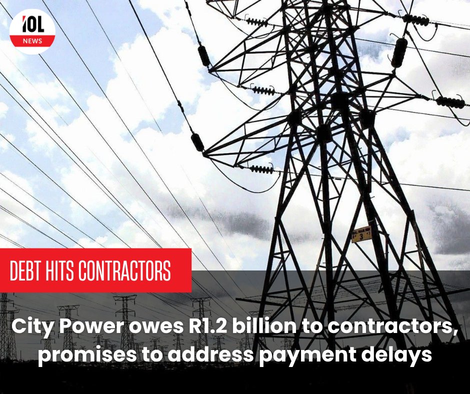 IOL's tweet image. Power utility Johannesburg City Power has revealed that it owes approximately R1.2 billion to contractors and is working to address delayed payments.
#Johannesburg #CityPower #ContractorDebt #DelayedPayments #PowerBills
Read on tinyurl.com/3b4wfxr2