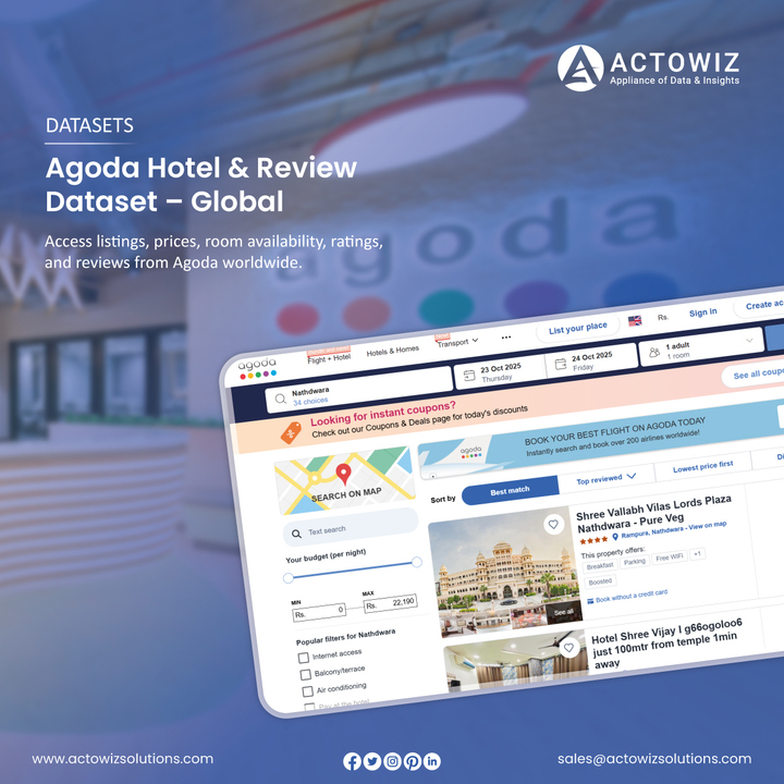 actowizsolution's tweet image. Agoda Travel Datasets: #Webscrape flight itineraries, hotel bookings, car rentals, and more across the USA, #UAE, #Canada, & other countries for comprehensive travel insights.
actowizsolutions.com/web-scraping-a…
#Agoda #DiwaliTravel #OfferData #TravelPromotions #HotelDeals #GlobalTravel