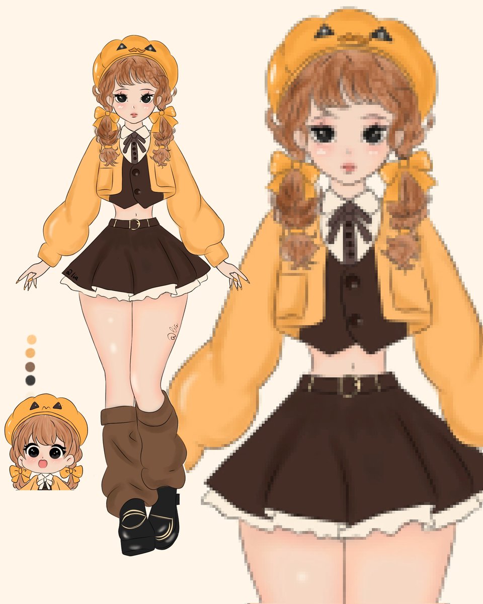 squidd_dy's tweet photo. MEET CHARLIE, SHE LOVES PUMPKIN-Adoptables now! 
https://t.co/CxkIHqcRIZ
#adoptable #ocadopt #ych #artadoptables #openadopt #artistsonX https://t.co/UOU42xzcMu
