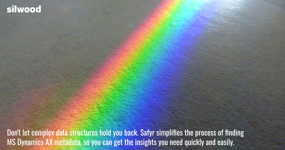 Silwood_Safyr's tweet image. Don't let complex data structures hold you back. Safyr simplifies the process of finding MS Dynamics AX metadata, so you can get the insights you need quickly and easily. #MSDynamics #Safyr ow.ly/lmOE50WI9Ol