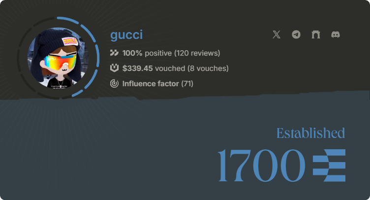 gucci_gcc's tweet image. Gm chat, I’ve finally reached a credibility score of 1700 on Ethos, thank you to everyone who left me a review, love u fam.
This is just the beginning.