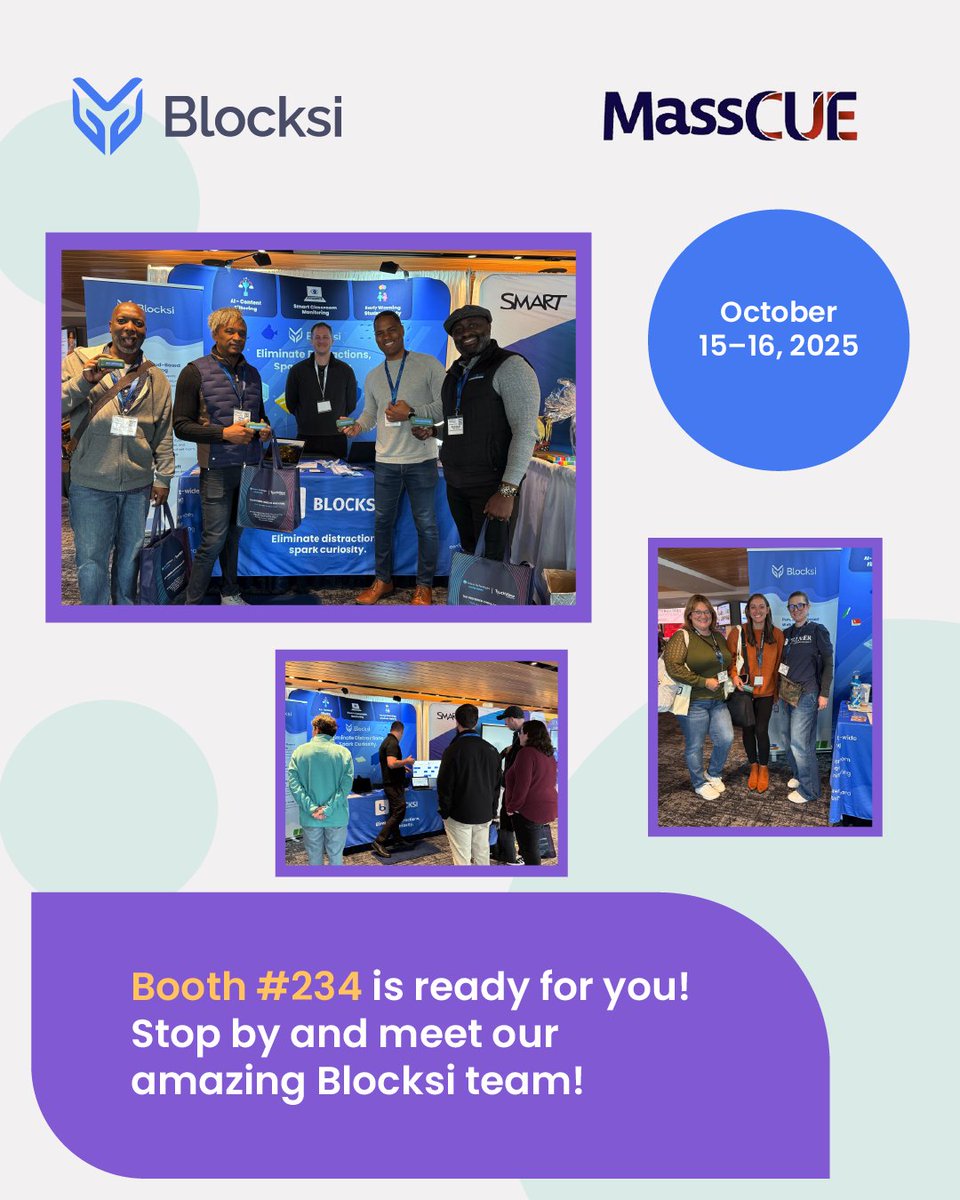 👋 The Blocksi team can’t wait to see you at <a href="/MassCUE/">MassCUE</a>!

Stop by and explore how we make classroom management and student safety simple and powerful.

#MASSCue #EdTech #Blocksi