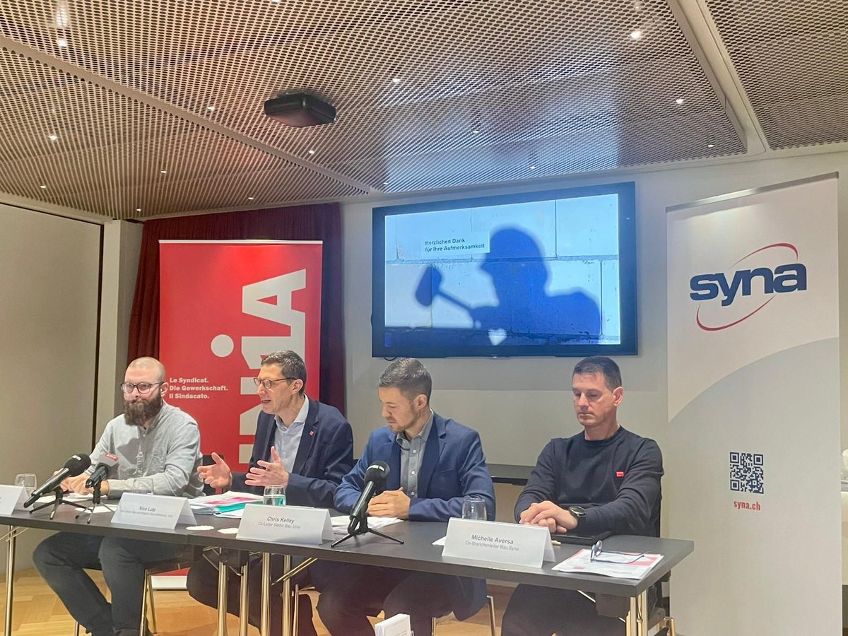 Die Bauarbeiter sind am Limit – Es braucht familienfreundliche Arbeitszeiten

- Schluss mit der unbezahlten Reisezeit zur Baustelle
- Bezahlte Znüni-Pause, was in vielen Berufen normal ist
- Kürzere Arbeitstage: Acht Stunden harte Arbeit genügen
- Kaufkraftsicherung

W