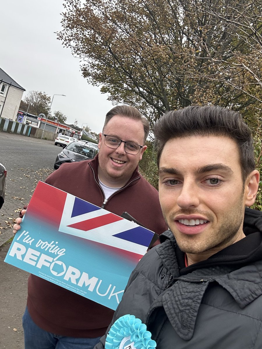 JamieMcGuire__'s tweet image. It’s polling day in Ayr North get out and vote for our @ReformUKScot candidate, Andrew Russell, who will be a strong voice for the ward.

I’m at the polling station with @CllrTKerr there’s been a great response for Reform UK. Scotland is broken and needs Reform🏴󠁧󠁢󠁳󠁣󠁴󠁿🇬🇧