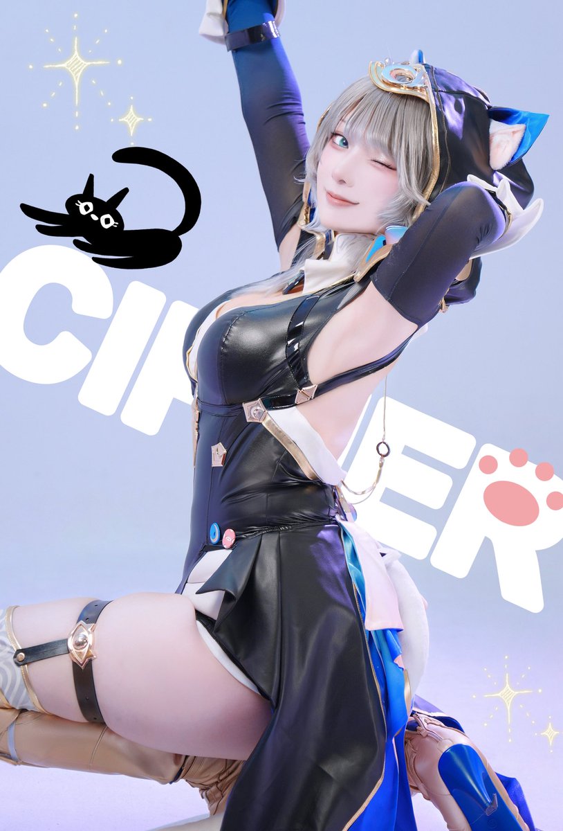 yuzu42213's tweet photo. cosplay / サフェル 🐈‍⬛  #Cipher #HonkaiStarRail https://t.co/d9B17DUGFk