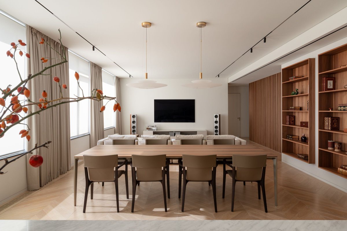 Archello's tweet photo. In Tet&amp;Ris Apartment, Bogdanova Bureau defines sustainable luxury through natural materials and local craftsmanship. 
https://t.co/CpohjzLhac 

#SustainableDesign #MaterialIntegrity #BogdanovaBureau https://t.co/j1aEiDSdLR