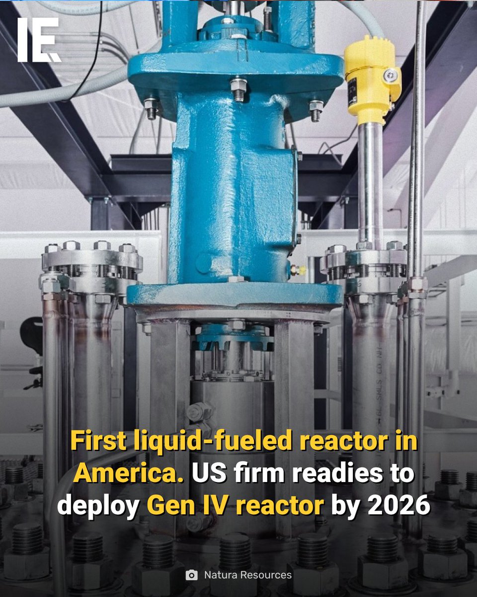 IntEngineering's tweet image. Natura Resources is set to deploy the first Generation IV nuclear reactor in the US. bit.ly/4n0VH4V