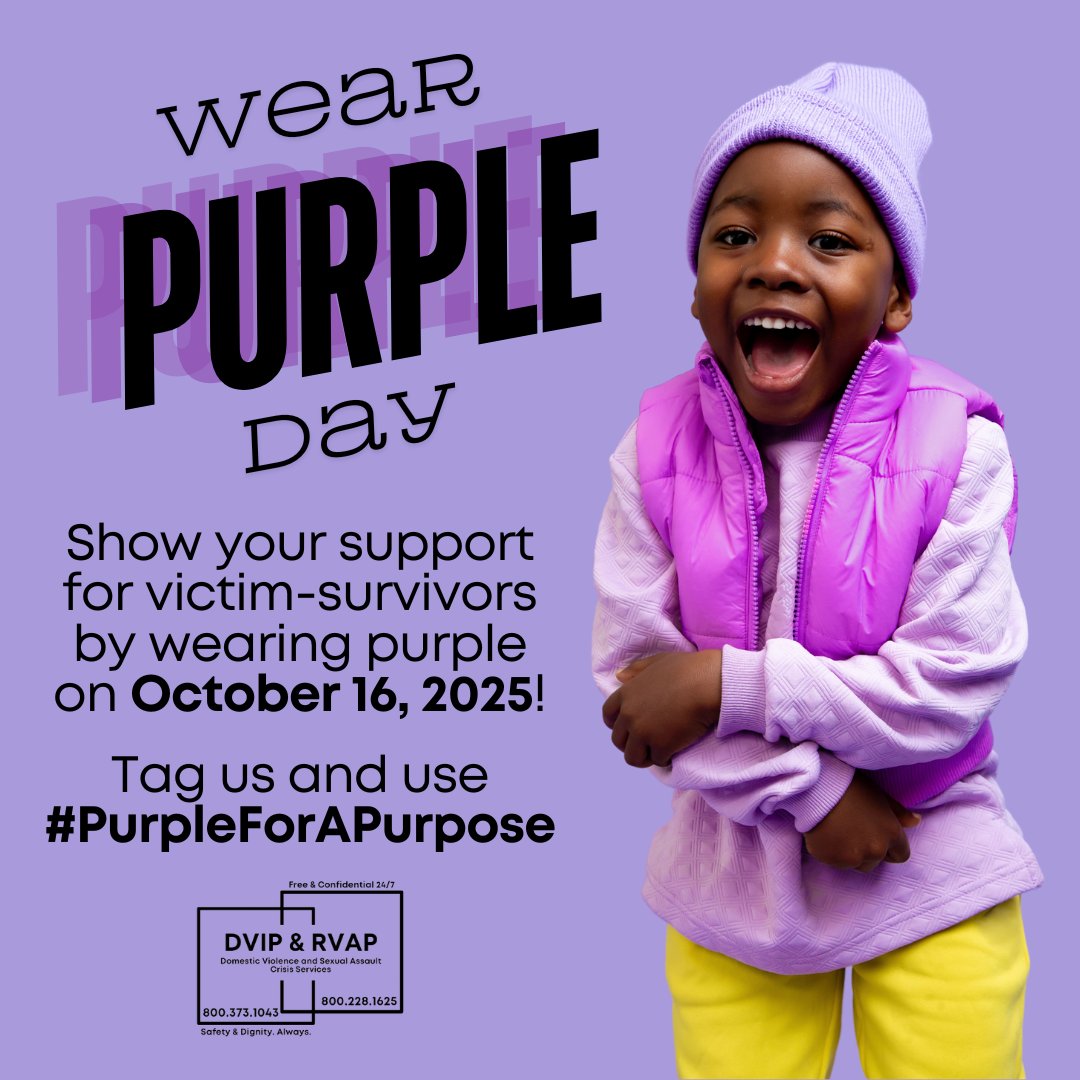 Today is Wear Purple Day. Wear Purple day is a day of action to during Domestic Violence Awareness Month to show support for survivors of domestic violence and honor those affected by the issue. Join us in wearing purple today, and be sure to tag us and use #PurpleForAPurpose!