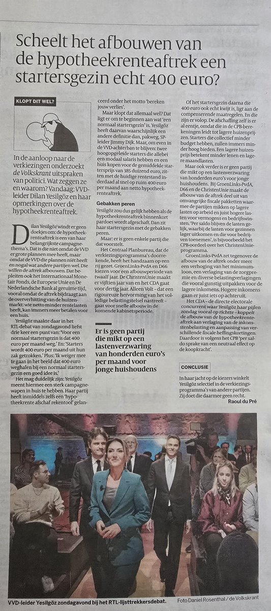 Rond afschaffing vd #hypotheekrenteaftrek presenteert #Yesilgöz cijfers gebaseerd op de ireëele gedachte dat andere partijen die voor afschaffing zijn, dat in één keer doen ipv geleidelijk aan. Bovendien compenseren andere pp die afschaffing. 
Een nieuwe <a href="/VVD/">VVD</a>-leugen is een feit.