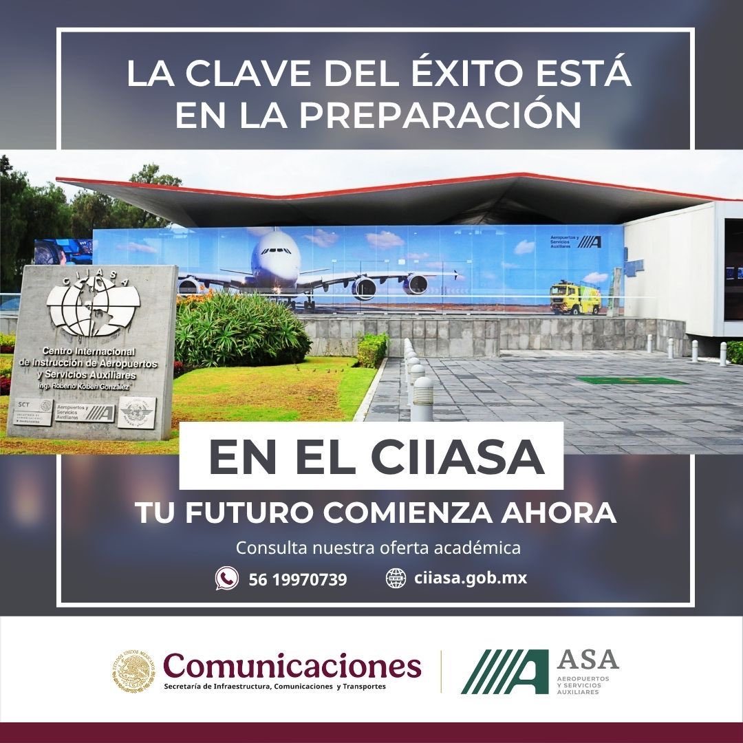 ASAMexico_mx's tweet image. Prepárate para tu siguiente ascenso profesional. En el #CIIASA ofrecemos #capacitación avalada internacionalmente para #pilotos, #sobrecargos y personal técnico. Eleva tu formación profesional con nosotros.