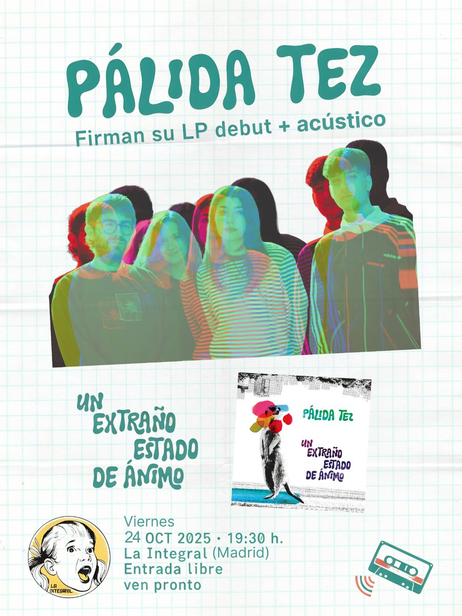 El viernes 24 de octubre sale nuestro primer álbum y para celebrarlo estaremos tocando en acústico en la boniquísima tienda La Integral, en Madrid. Os esperamos!! ✨🤍✨