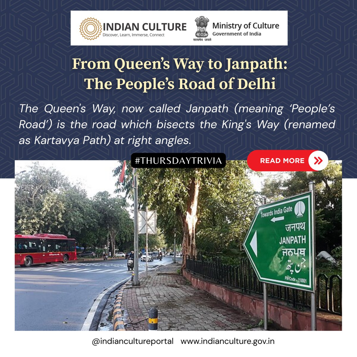 _IndianCulture's tweet photo. Once known as the #Queensway, #Janpath—the People’s Road stands at the heart of #NewDelhi’s #heritage. Designed as part of the city’s #commercial hub, this #iconic #street today bustles with life.

Follow @_IndianCulture 

#KartavyaPath #PeoplesRoad #CentralDelhi #JanpathMarket https://t.co/aHYIb0l5XB