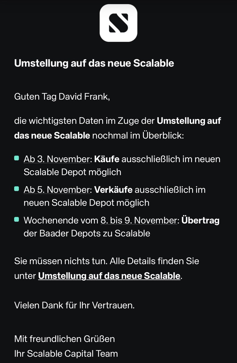 Achtung Scalable Kunden: