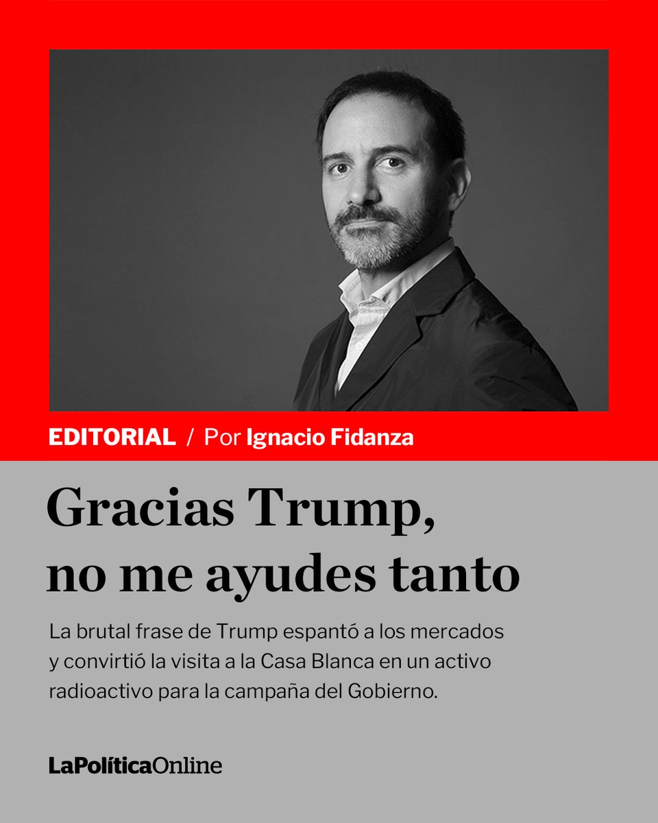 🔴Editorial por <a href="/ifidanza/">Ignacio Fidanza</a> | El poco interés de Trump por cuidar las formas con Milei quedó en evidencia cuando luego de la larga perorata del argentino, el republicano se dio cuenta que nadie lo había traducido y le dio fiaca escucharlo: "Lo dejamos así", dijo. Insólito es poco.