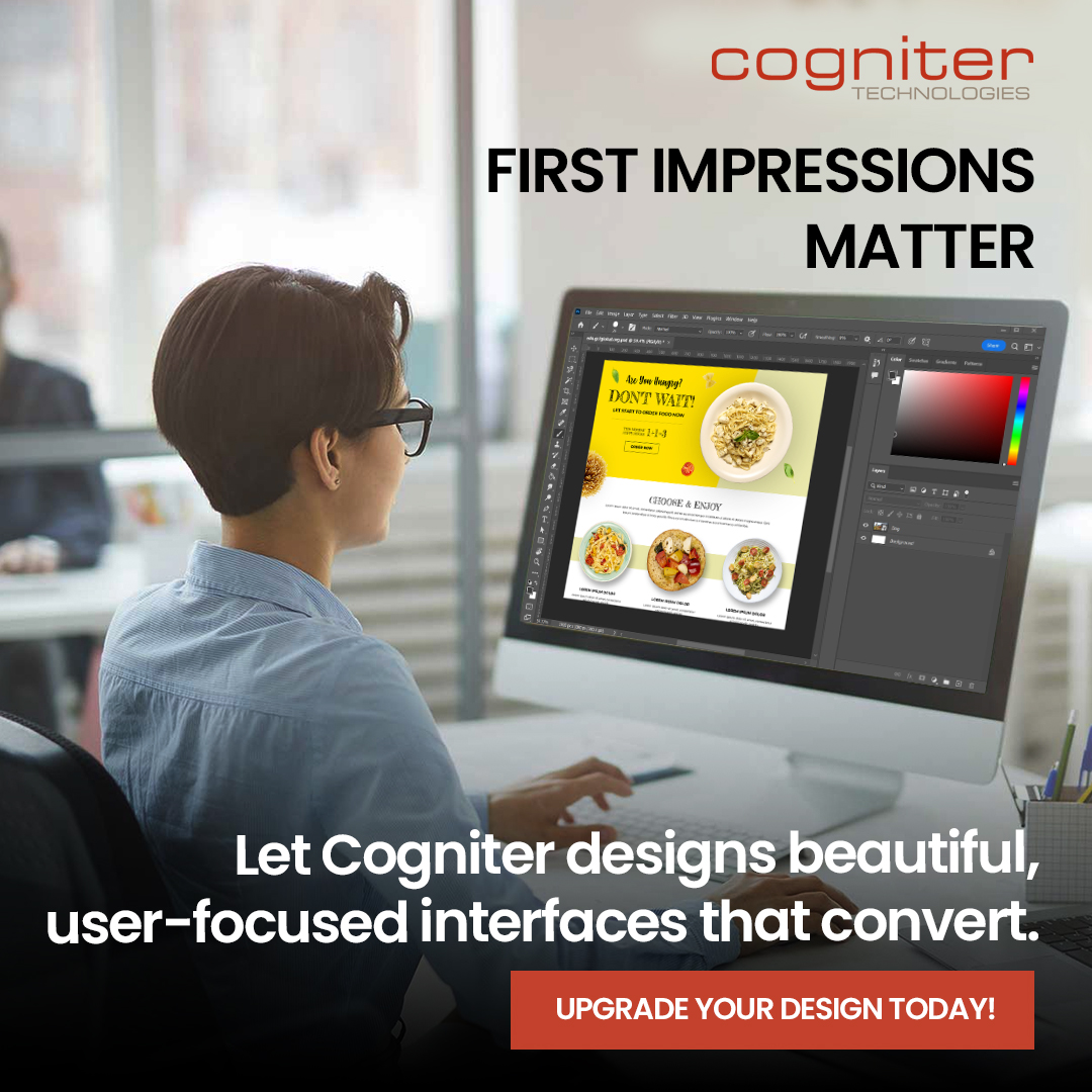 Cogniter's tweet image. Your customers decide in seconds whether to stay or leave your site. Don’t lose them to poor design! Let Cogniter’s creative team builds engaging, mobile-ready websites that drive conversions & reflect your brand perfectly.
Contact us at cogniter.com
#WebsiteDesign