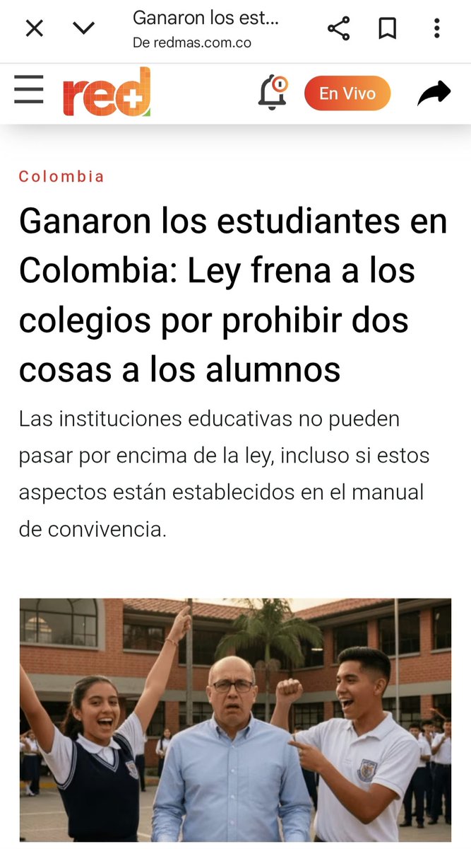 Sres <a href="/RedMasNoticias/">Red+ Noticias</a> a pesar del respeto por su destacado medio informativo expreso queja contra la imagen que acompañó el artículo al parecer generada con IA es una burla contra el magisterio que es respetuoso de las leyes, quien escribió parece que el colegio no pasó por él