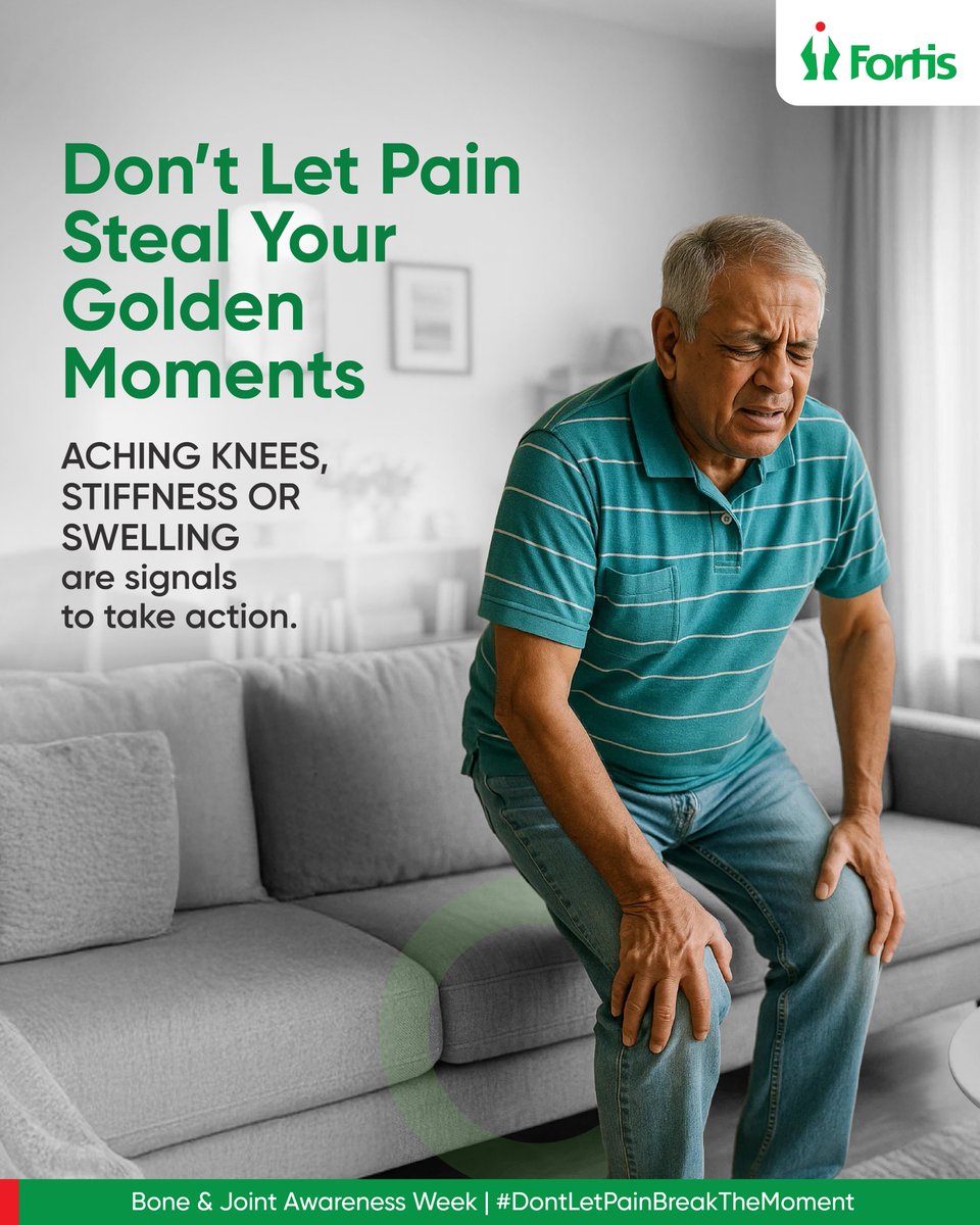 Don’t let pain hold back the best moments of life.
This Bone &amp; Joint Awareness Week, Fortis Orthopaedics helps seniors regain mobility and strength, so every moment can be enjoyed.
Book your consultation today.
#DontLetPainBreakYourHappiness #AtFortisWeCare #FortisOrthopaedics