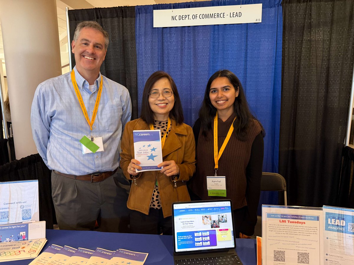 We had a great first day at the #NCWorks Partnership Conference! Stop by our table today to learn more about LEAD's data products and NCcareers.org. Plus, grab some sweet treats while you're here!