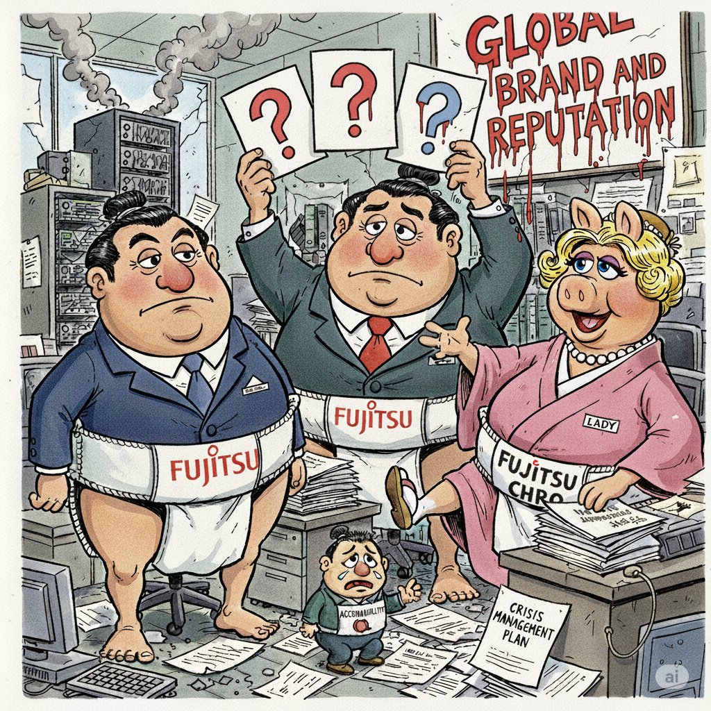 #PostOfficeScandal #CorporateAccountability #Fujitsu #UKBusiness

FUJITSU'S MASTERCLASS IN CRISIS MISMANAGEMENT: How to Dodge £1 Billion While Pocketing Government Millions
Remember Fujitsu? The tech giant that swore blind their Horizon system was "infallible" while it