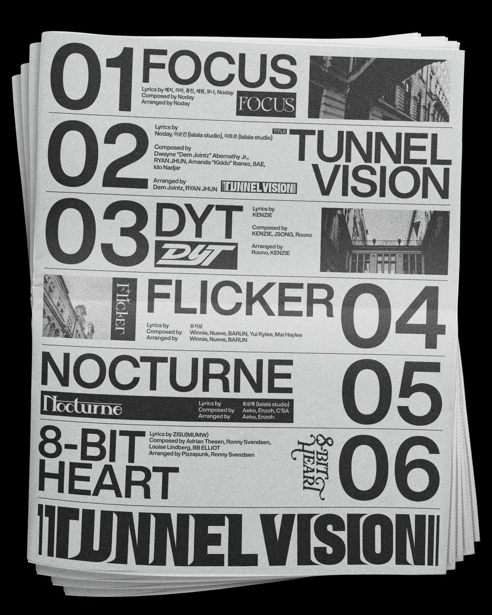 ITZYofficial's tweet image. ITZY &lt;TUNNEL VISION&gt; TRACK LIST
💿 ALBUM RELEASE
2025.11.10 MON 6PM (KST) | 4AM (ET)
#ITZY #MIDZY @ITZYofficial
#ITZYComeback
#ITZY_TUNNELVISION
#ITZY_TNVS