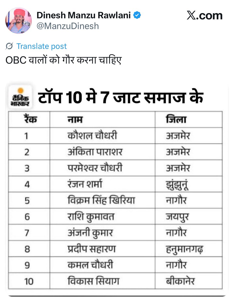 पढ़ाई की होती तो समझ आता 
ओबीसी वालों को समझना क्या है टॉपर जनरल से बनता है 

जनरल मतलब सबका है 
पढ़ोगे तो सीट मिलेगी बिना पढ़े सीट कहाँ पड़ी है 
करवा लो गौर 
कोई अनपढ़ ही होगा जो कहेगा गौर करो ओबीसी वालों