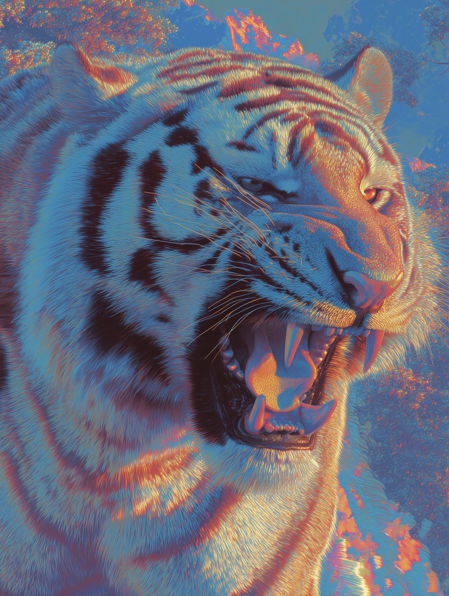 iamnotsrc's tweet image. iridescent wildlife with midjourney