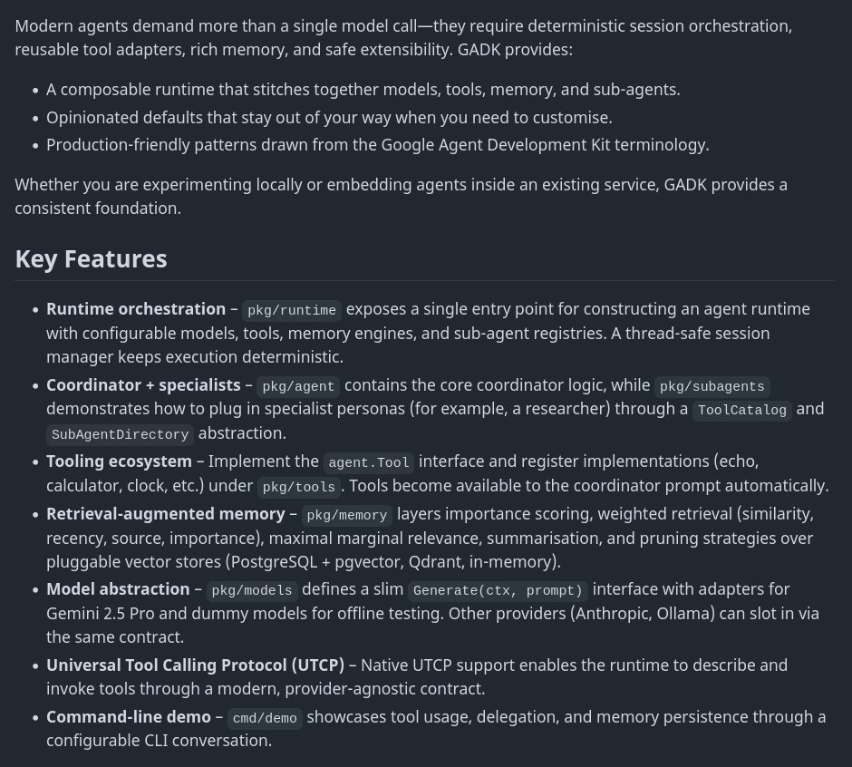 golangch's tweet image. Build production-ready AI agents in Go with the Go Agent Development Kit (GADK). This toolkit offers language models, tool execution, memory retrieval, and multi-agent coordination through a practical API, focusing on your domain-specific needs.
#golang
github.com/Raezil/go-agen…