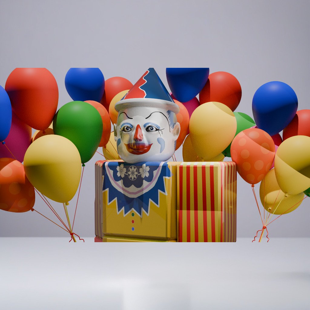 Hanno52's tweet image. little clown custom r15 rig for a commission #ROBLOX #robloxart #RobloxDev #Blender #Zbrush #3dart