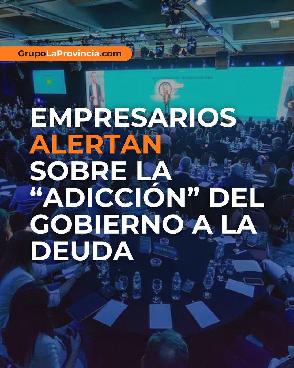 ⭕️ Empresarios alertan sobre la “adicción” del Gobierno a la deuda

grupolaprovincia.com/contenido/5907…

En el Coloquio de IDEA, los empresarios alertaron por el freno de la economía real y la “adicción” del Gobierno al financiamiento externo.

JM #ColoquioIDEA #Caputo #DeudaInfinita