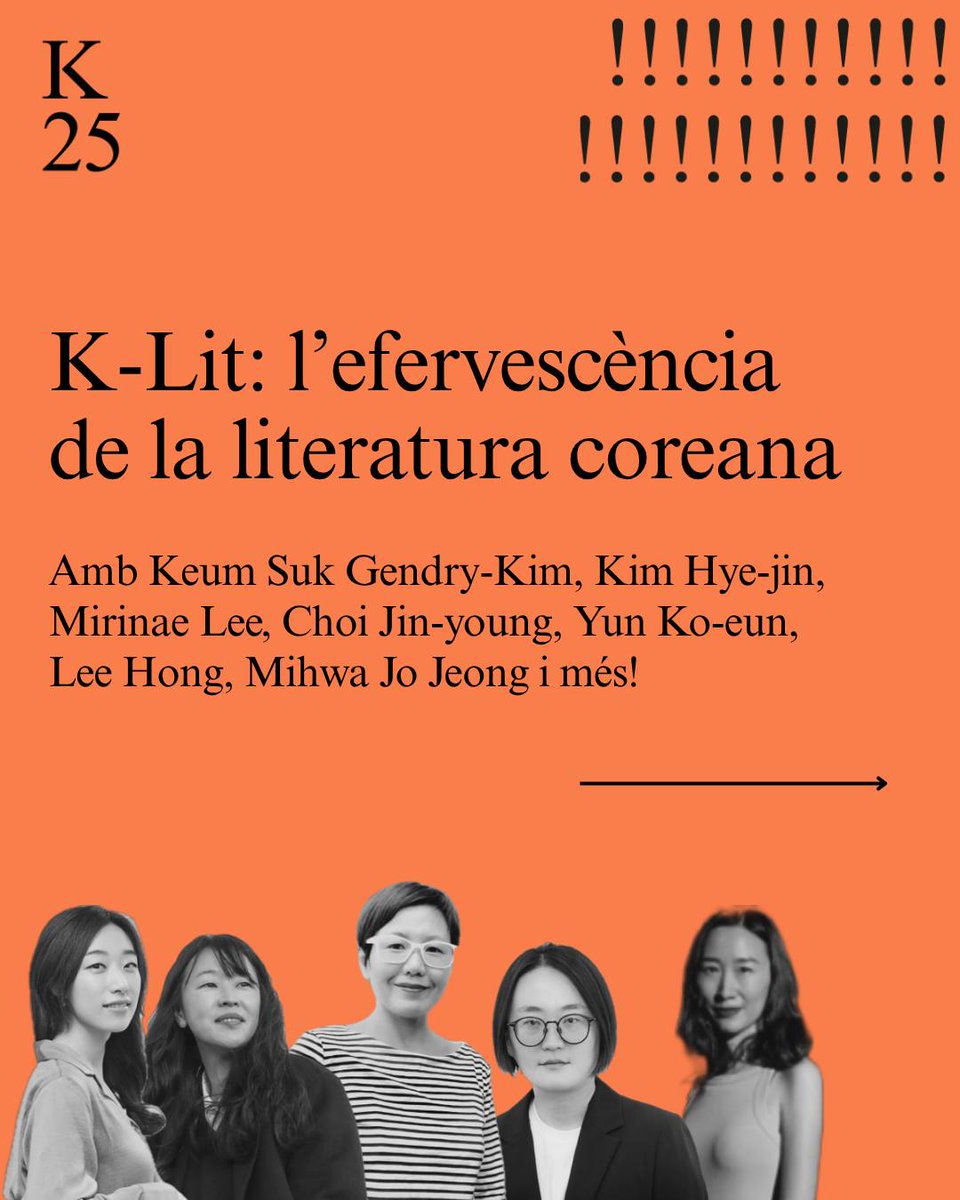 📚✨ Casa Àsia col·labora en #Kosmopolis2025, el festival literari del CCCB, amb el programa #KLit: l’efervescència de la #literatura coreana

🇰🇷 Del 22 al 26 d’octubre, el #CCCB acull autores coreanes que exploren memòria, distopia, resistència i traducció.

🗓️ Activitats