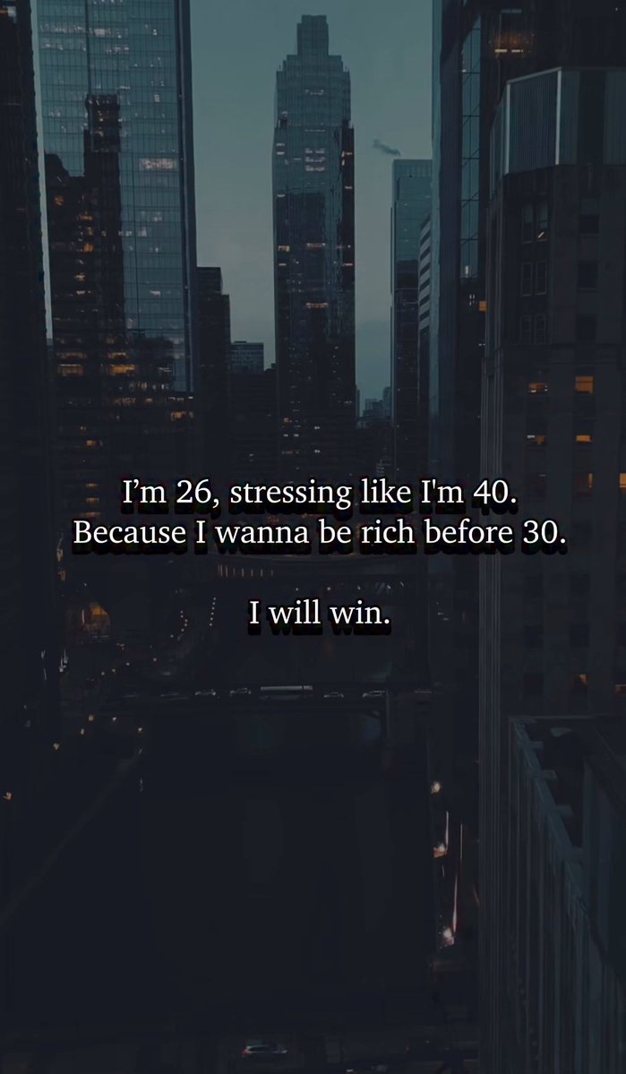 I must win.