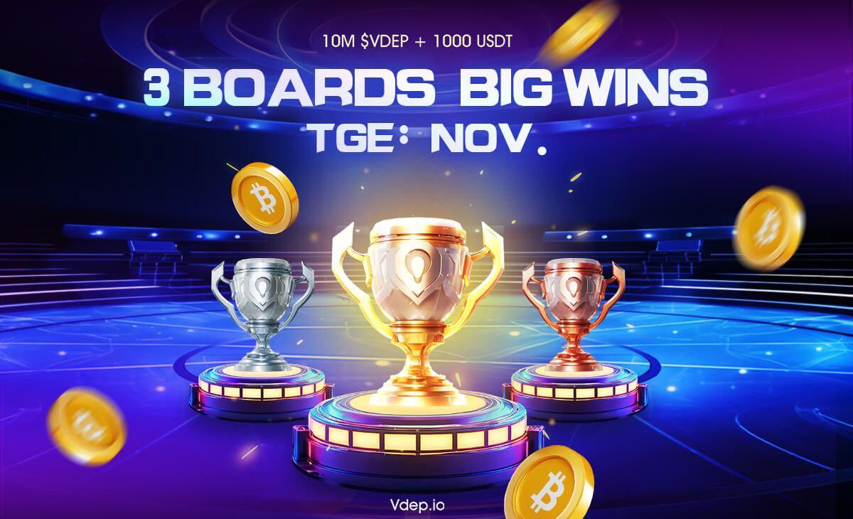 📣🎁 VDEP Airdrop 🎁 is now live!

🎁 Total Airdrop Pool: 1,000 USDT + 10 million $VDEP
💰 Reward: 200 + 1800 Winners - Qualifying users will be randomly selected

Go to the Airdrop Page: gleam.io/h6PAk/play-fun…