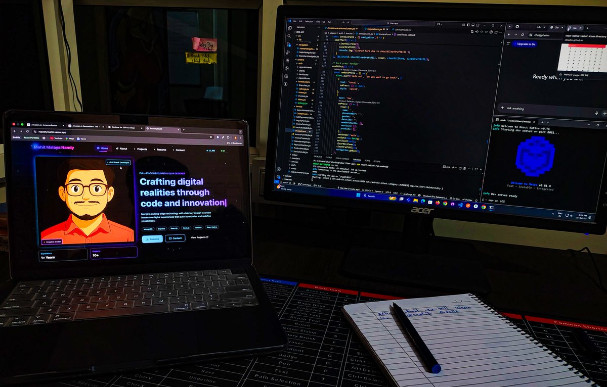 mohitmalaynandy's tweet image. The silence, the code, the focus — that’s where ideas turn into reality. Building, learning & evolving — one commit at a time.
If you’re into tech, design, or just love creating — let’s connect & grow together 🚀
#DevLife #MidnightCoding #Developers #JavascriptDevelopers #Python