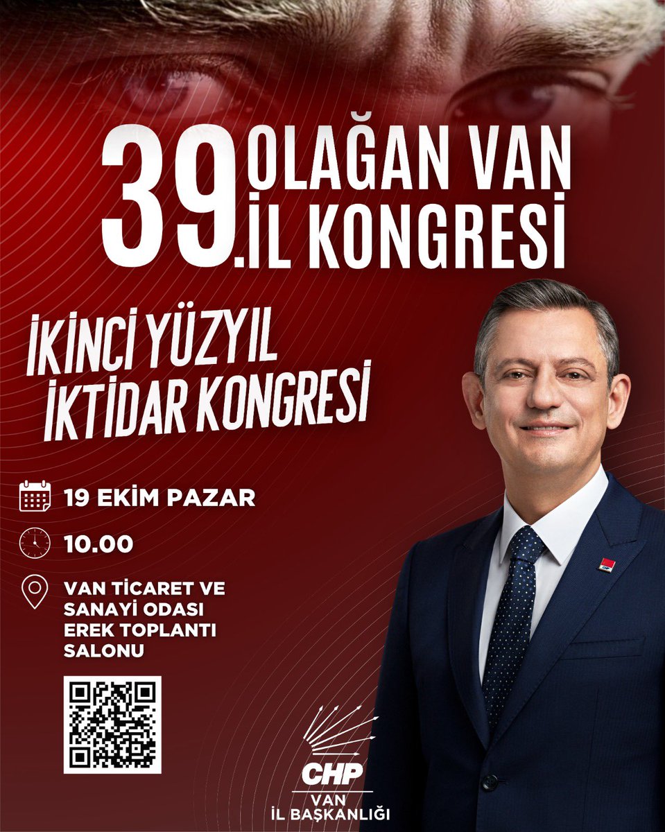 Cumhuriyetimizin ikinci yüzyılında, halkın iktidarını kurma kararlılığıyla yola çıkıyoruz.
“İkinci Yüzyılın İktidar Kongresi”nde bir araya geliyor, Van’dan Türkiye’ye umut, cesaret ve değişim mesajı veriyoruz.
Bu kongre, sadece bir seçim değil; dayanışmanın, demokrasinin ve