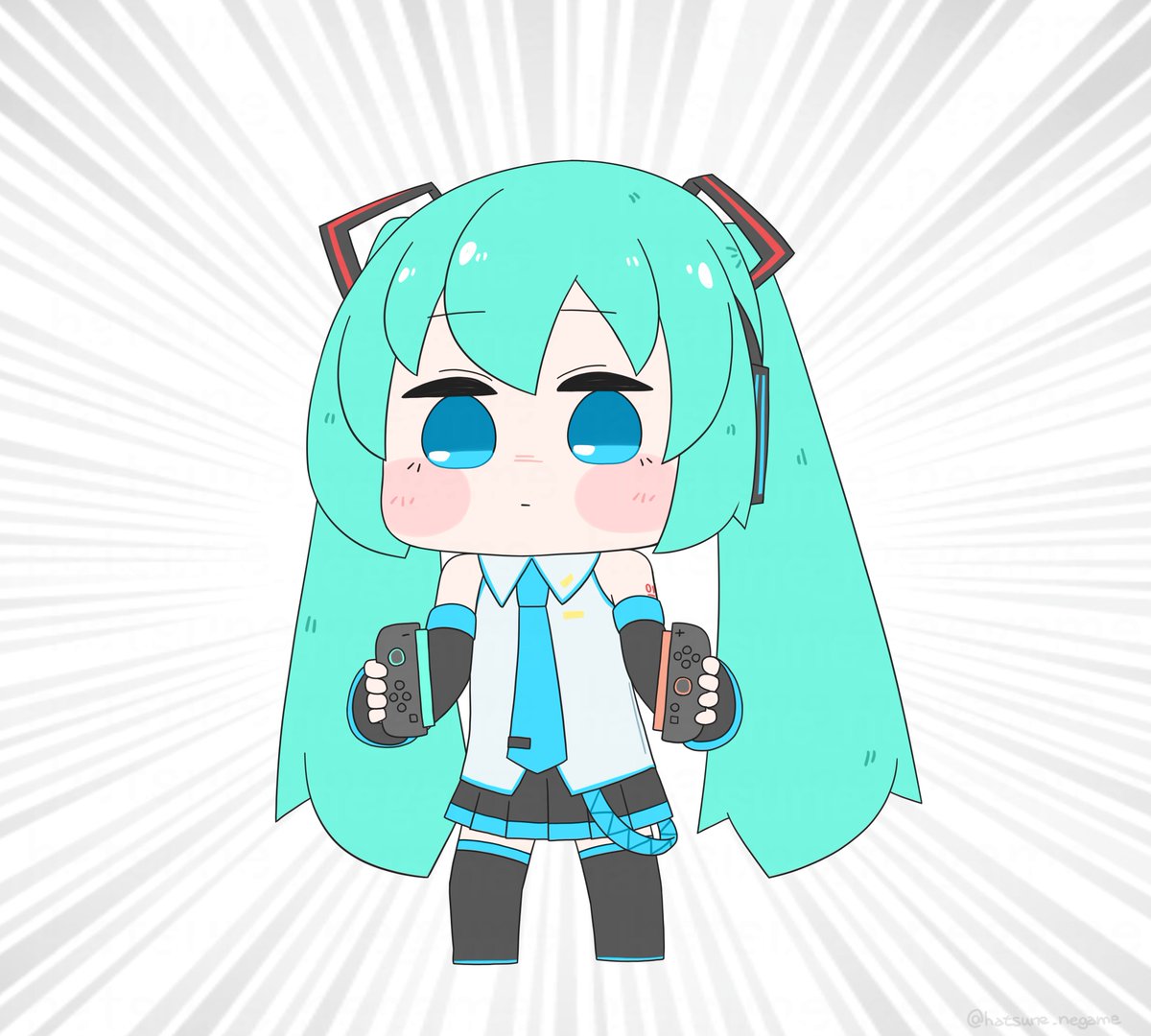 初音ミク 「今日も一日 SW2 #初音ミク」|はつねネガメのイラスト