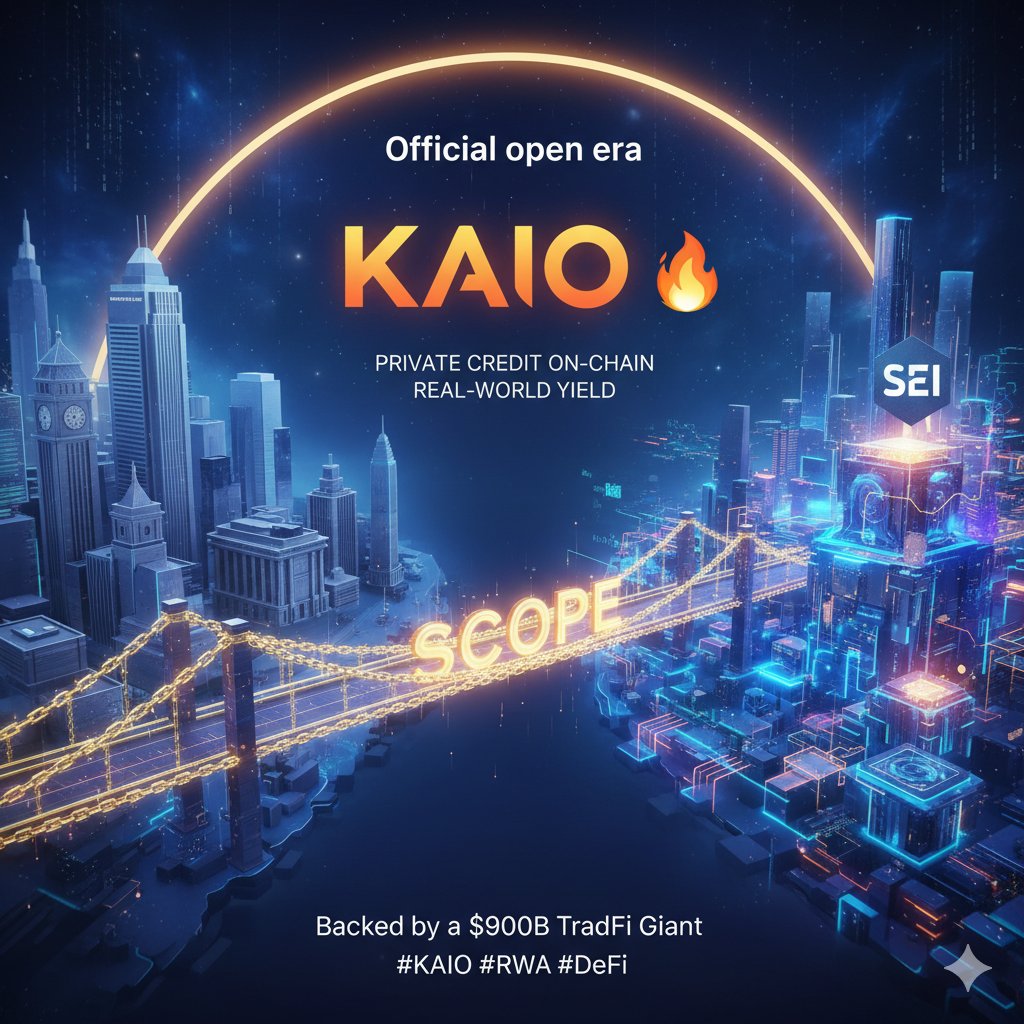 “Private credit just went on-chain.

<a href="/KAIO_xyz/">KAIO</a> partnered with Hamilton Lane to launch the SCOPE fund on Sei  giving accredited investors access to real-world yield, backed by a $900B TradFi giant. The bridge between institutional finance and DeFi is officially open.