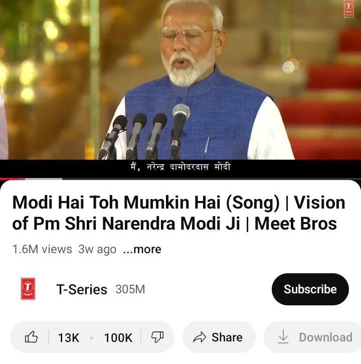 100K DISLIKES...............😳😳

Modi Hai Toh Mumkin Hai Song