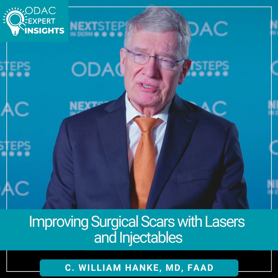 New on Next Steps in Derm: Dr. C. William Hanke joins @ODAC_derm to share practical strategies for improving surgical scars with lasers — plus when excision is the best option: ow.ly/FE1A50Xcowf

#ODAC #NextStepsInDerm #Dermatology #ScarRevision #LaserResurfacing