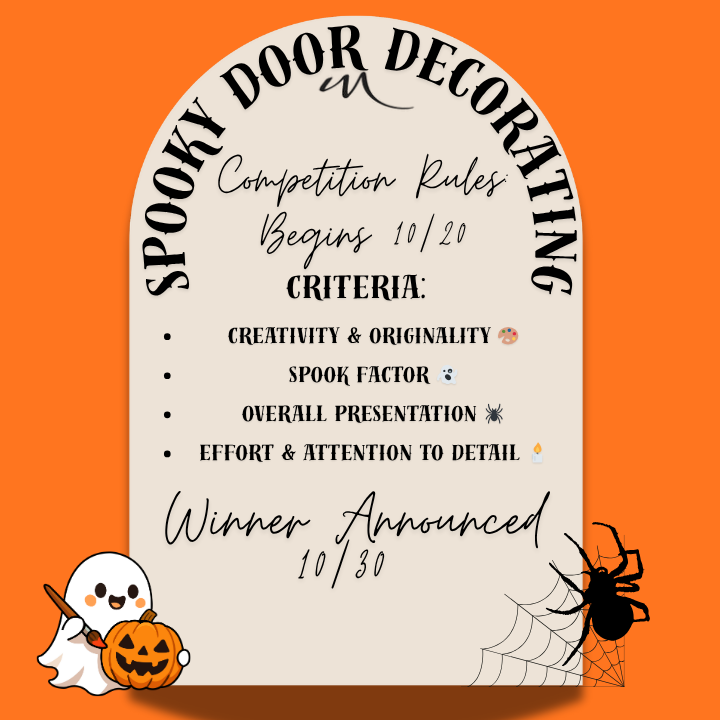 ModeraDecatur's tweet image. It’s time to bring the BOO to your door! Starting 10/20-10/29, show off your creativity and Halloween spirit by decorating your door for a chance to win a spook-tacular prize! 🏆✨

🖌️ Judging Criteria:
• Creativity &amp;amp; Originality
• Spook Factor
• Overall Presentation
•...