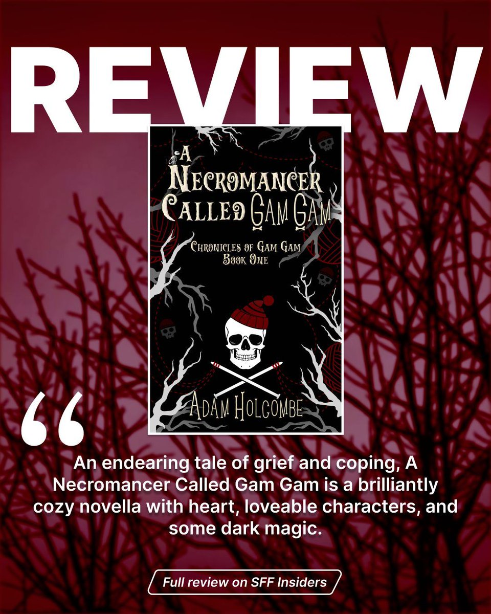 #BookReview



A Necromancer Called Gam Gam by <a href="/TheAdamHolcombe/">Adam Holcombe - UPDATES ONLY</a> 

Few books have moved me as emotionally as this one. A cozy fantasy about grief and coping? Just absolutely brilliant! 💀

Full review on <a href="/sffinsiders/">SFF Insiders</a> . Link in comments 👇