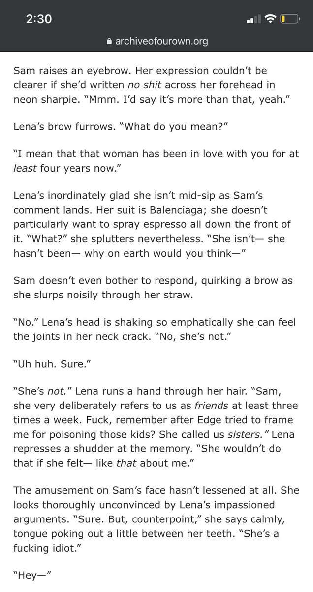 can the #supercorp fandom tell me what fic this is i’ve had this screenshot in my album for YEARS