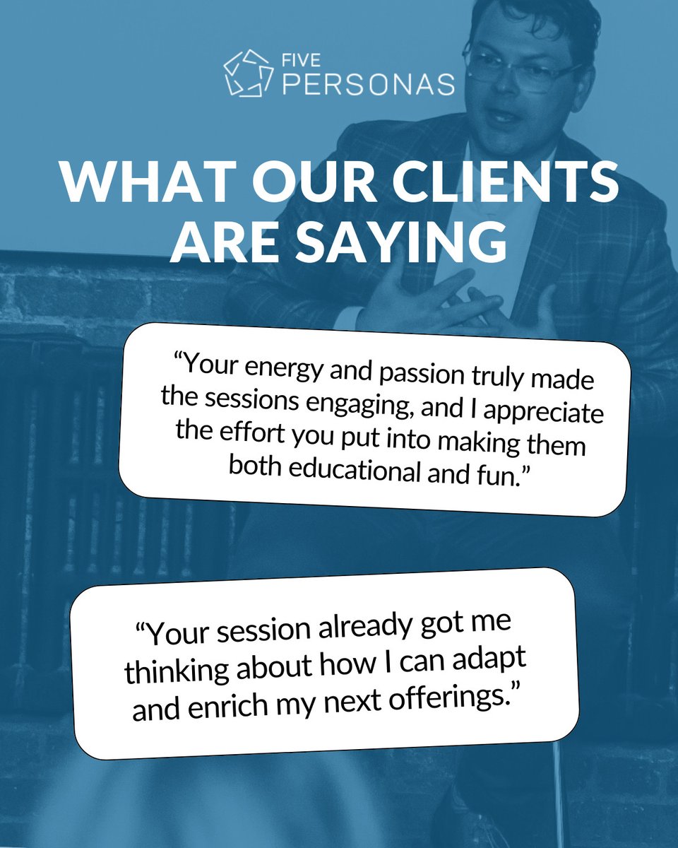 "Like a personal trainer for facilitators." 🧠💪

That’s how one participant described our recent #FivePersonas™ workshop—and we couldn’t agree more.

When facilitators grow, everyone benefits.

🔗 Learn more: shiftfacilitation.com/services/team-…