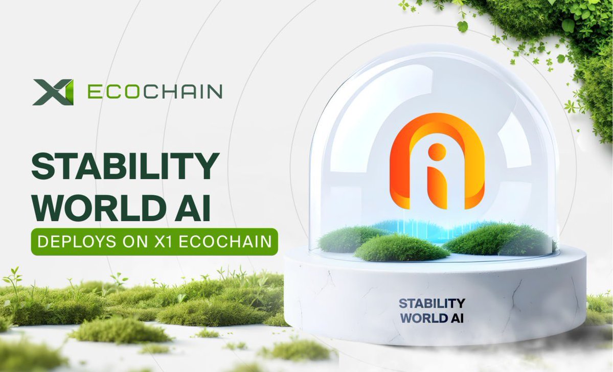 X1_EcoChain's tweet image. X1 EcoChain 🤝 @StabilityW_AI
X1 EcoChain is bringing the power of blockchain together with the limitless potential of generative AI - Stability World AI is opening up a whole new world where creators can unleash their imagination, earn rewards, and expand their projects…