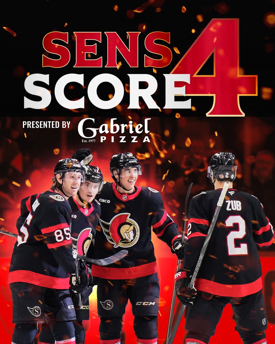 Gabriel Gameday Giveaway!!
(2) 200l seats to <a href="/Senators/">Ottawa Senators</a> v <a href="/SeattleKraken/">Seattle Kraken</a> tonight!!

FOLLOW, LIKE, SHARE,
COMMENT #SENSSCORE4

Winner announced before 2pm.
You have 30 mins to respond or we keep it moving.🚨🍕❤️👍

9” Sens pizza $7.77 on the app today!