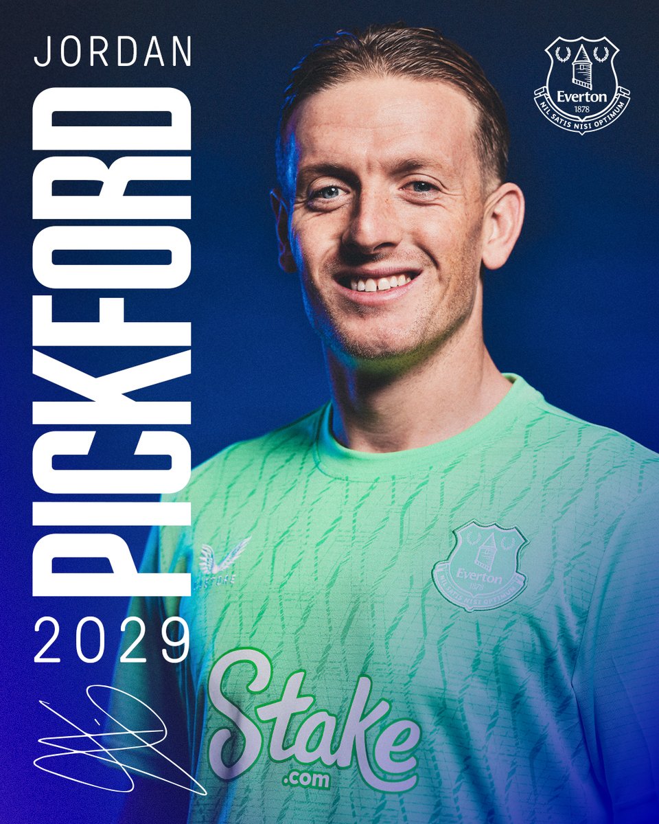 Jordan Pickford has signed a new four-year deal, keeping him at Everton until the end of June 2029.

Get the rave on, <a href="/JPickford1/">Jordan Pickford</a>! 💙