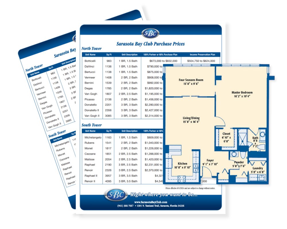 SarasotaBayClub's tweet image. 🏡 Find your perfect fit at Sarasota Bay Club. Choose from a variety of beautifully designed floor plans, each offering comfort, elegance, and incredible bayfront views.
✨ Explore our layouts: hubs.li/Q03NPNCV0
#SarasotaBayClub #LuxuryLiving #LiveYourBestLife