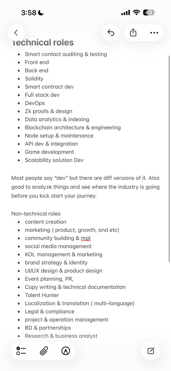 thegreatola's tweet image. these are some technical and non-technical skills you need to be good at to make it in web3
youโll do yourself a big favor by learning before trying to earn.